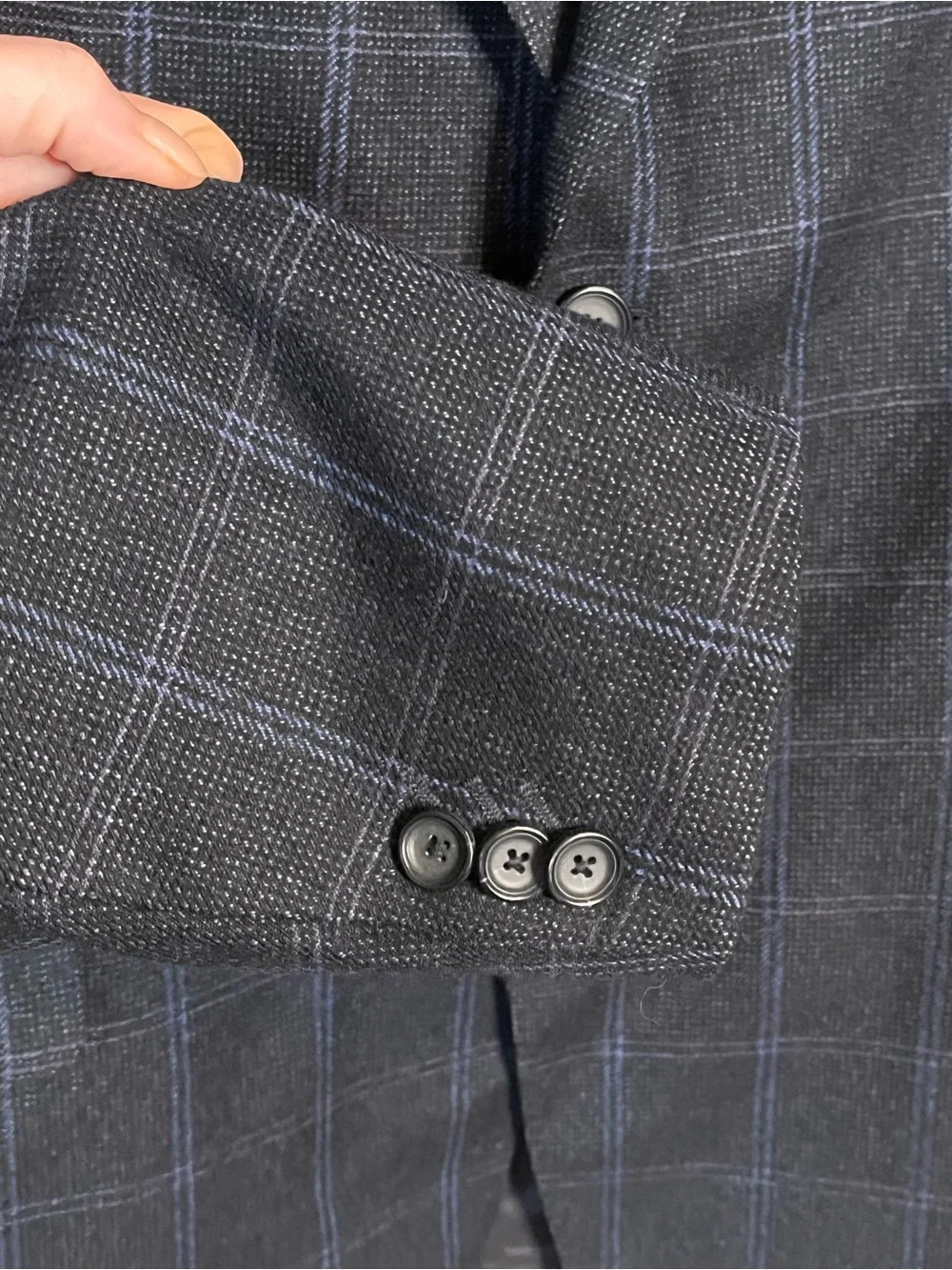 ERMENEGILDO ZEGNA Trofeo Wool Windowpane Sport Coat Blazer 54L / US 44L